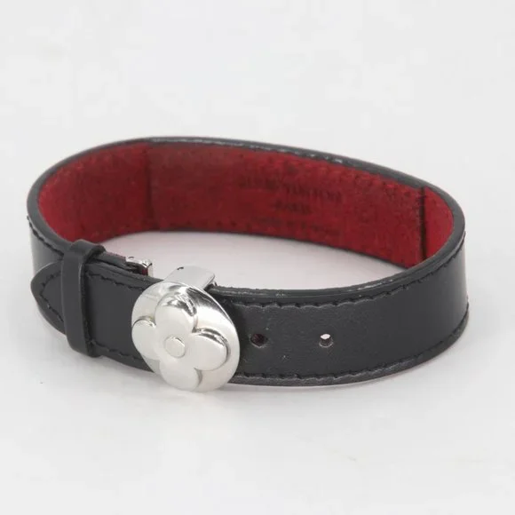 Louis Vuitton Monogram Flower Motif Wish Leather Cuff Bracelet LV-1118P-0009 - Picture 5 of 9